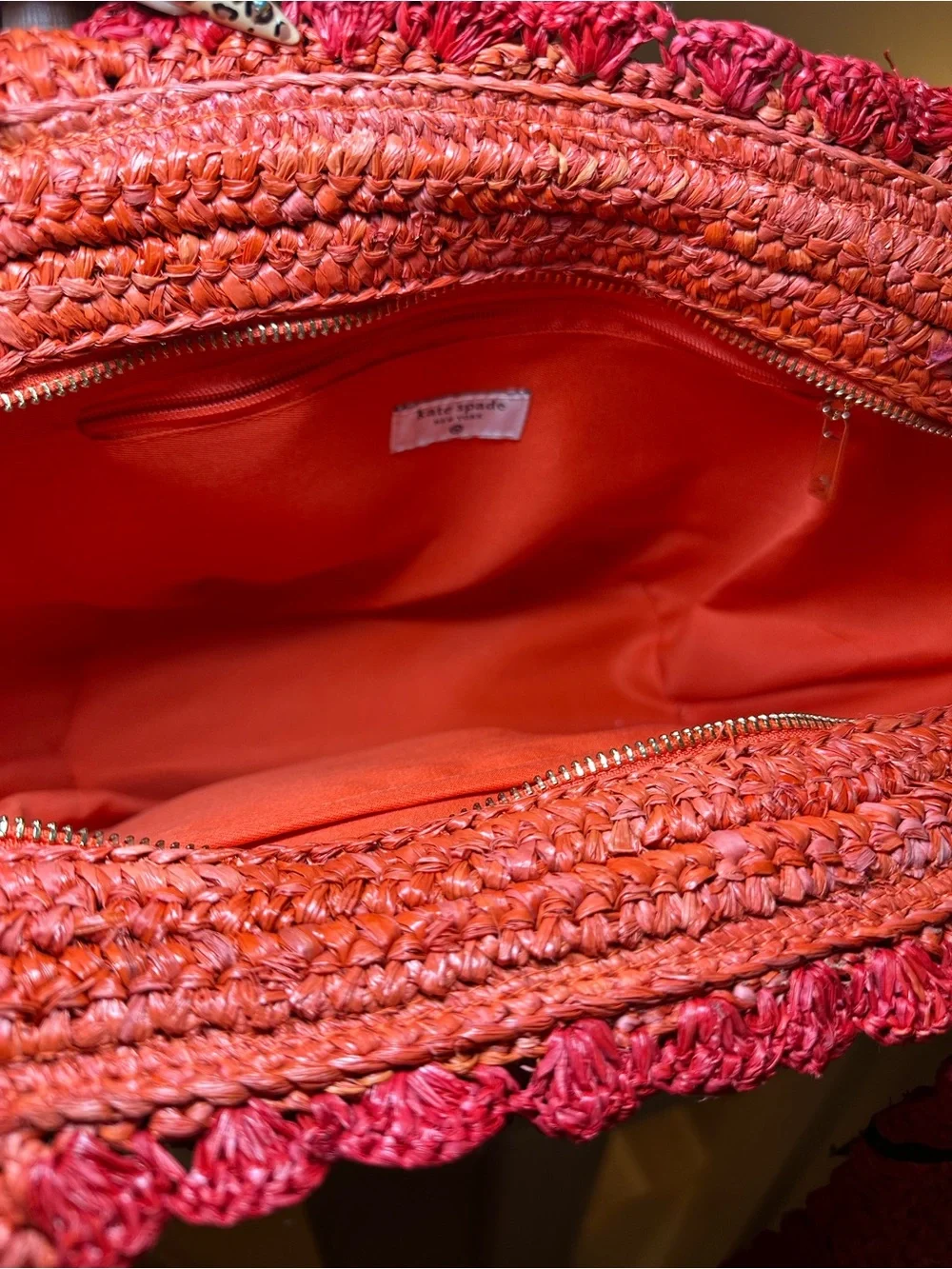 kate spade x Target Woven straw tote with bow detail